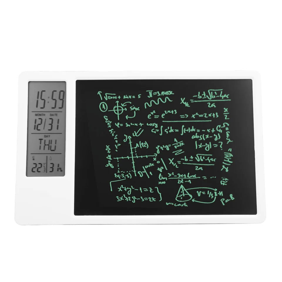 Desktop Electronic Writing & Drawing Tablet - Reusable LCD Handwriting Pad with Digital Calendar, Memo Board for